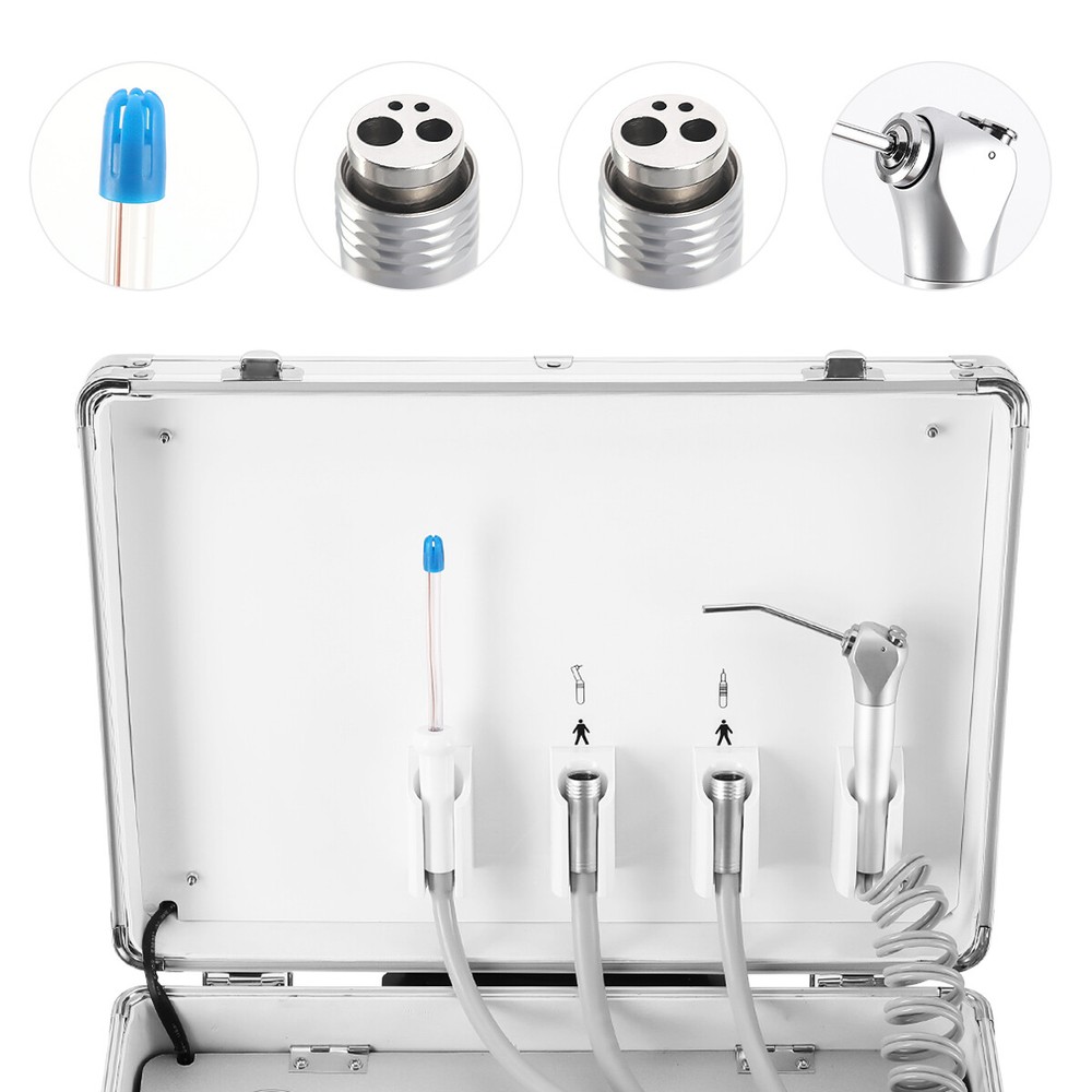 Portable Dental Mobile Delivery Unit Air Compressor Rolling Box /Handpiece Kit