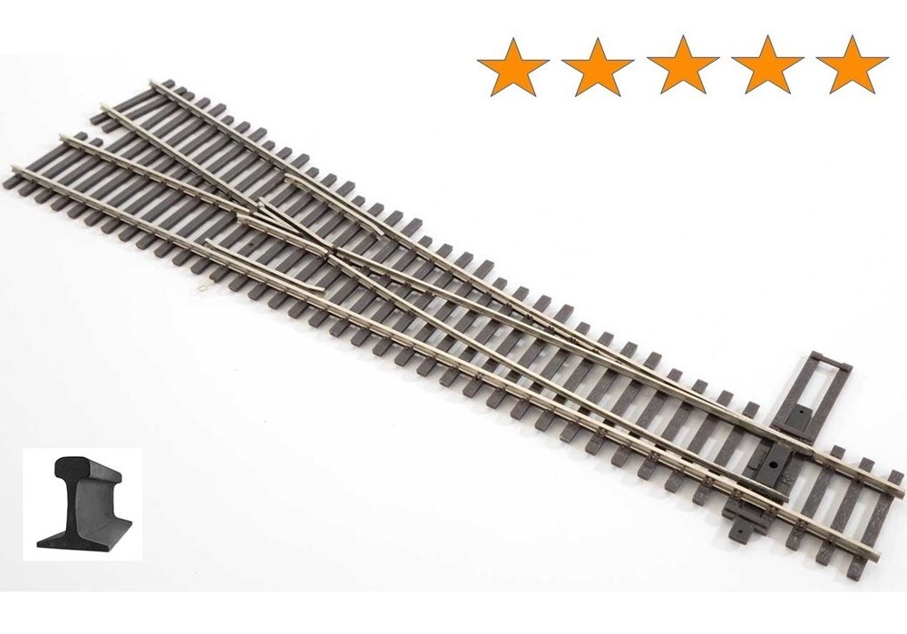 Walthers HO Scale ~ Code 83 Nickel Silver DCC Friendly #5 Turnout Right ~ 83016