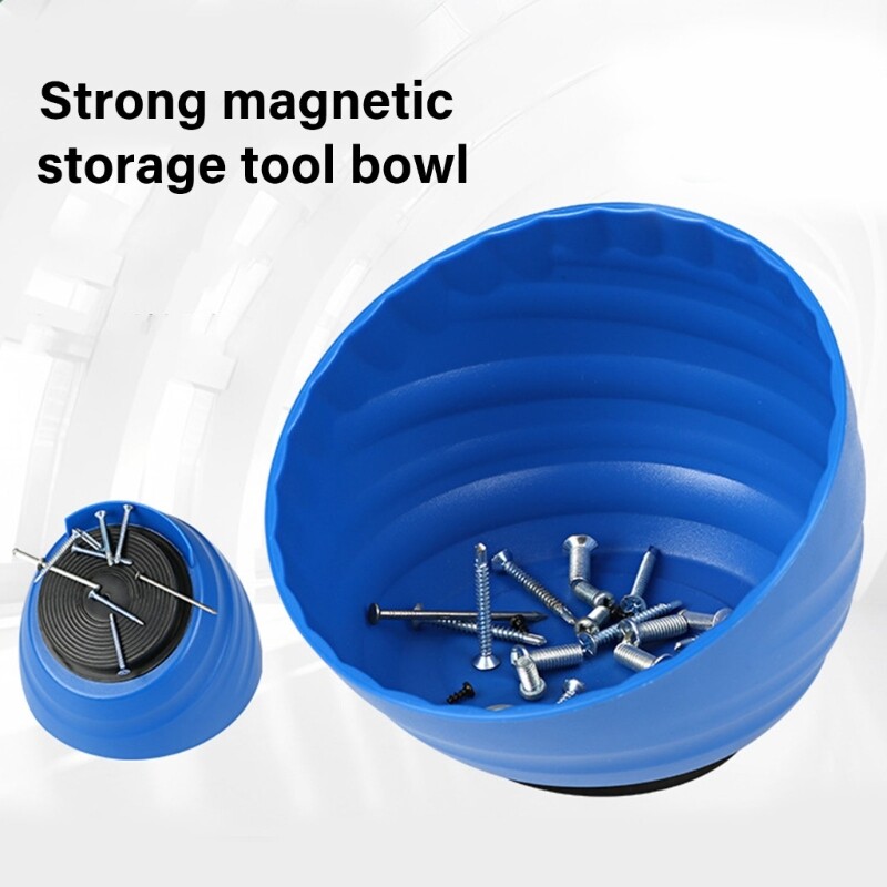 Strong Storage Bowl Easily Attaches to Refrigerator or Metal Surfaces