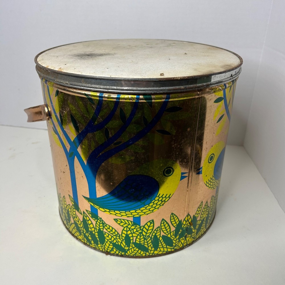 Multi Tool Spinning Carousel Storage in Decorative Container w/ Handle & Lid