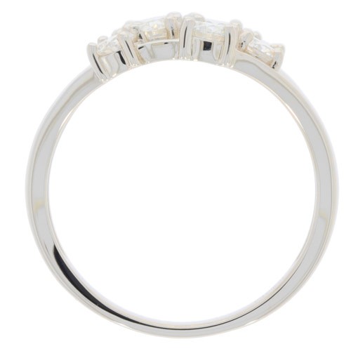 Sterling Silver Semi Mount Ring Setting Pear Cut PE 6x4mm Bypass Ring