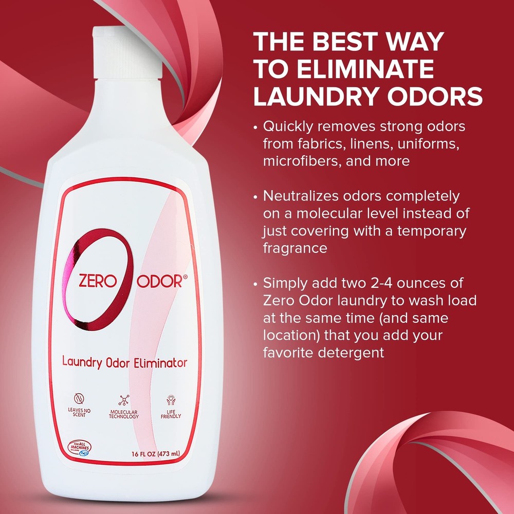 Zero Odor – Laundry Odor Eliminator - Permanently Eliminate laundry Odor &