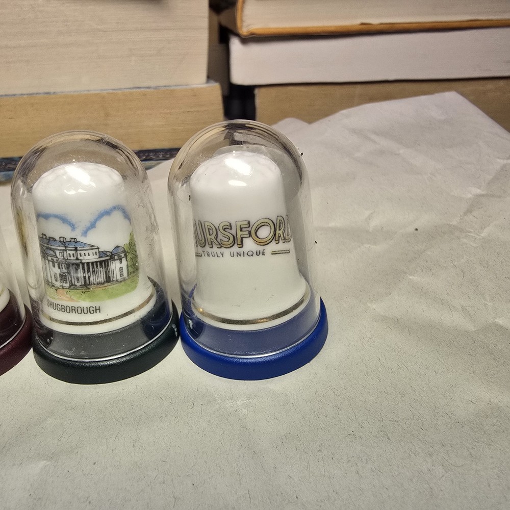 5 Assorted Vintage Thimbles Novelty Unique