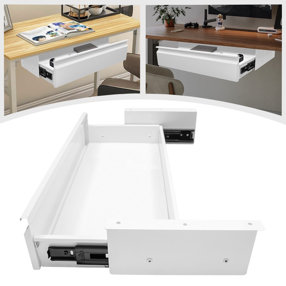 Space Saver Sliding Under Desk Storage Drawer Pull-out Drawer for Sit Stand Work