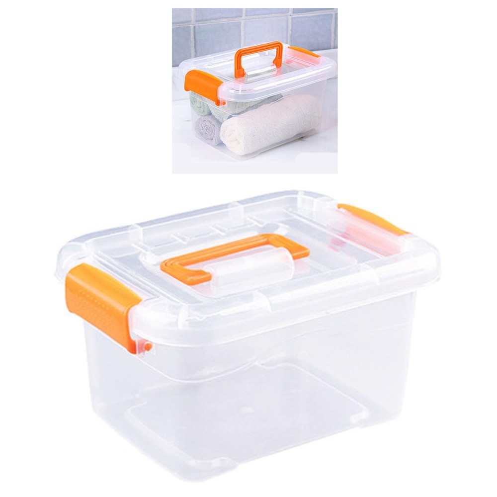 Clear Plastic Storage Bins with Latching Lid, Stackable Closet Organizer Cont...