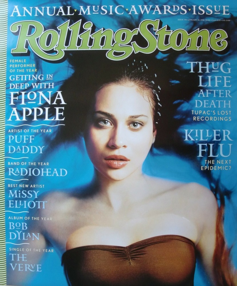 FIONA APPLE "ROLLING STONE" POSTER FROM 1998 - Hauntingly Beautiful Water Shot