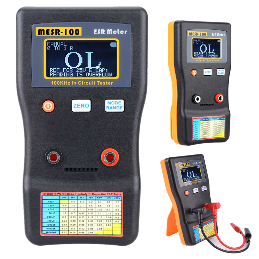 Professional MESR-100 ESR Capacitance Ohm Meter Resistance Circuit Tester