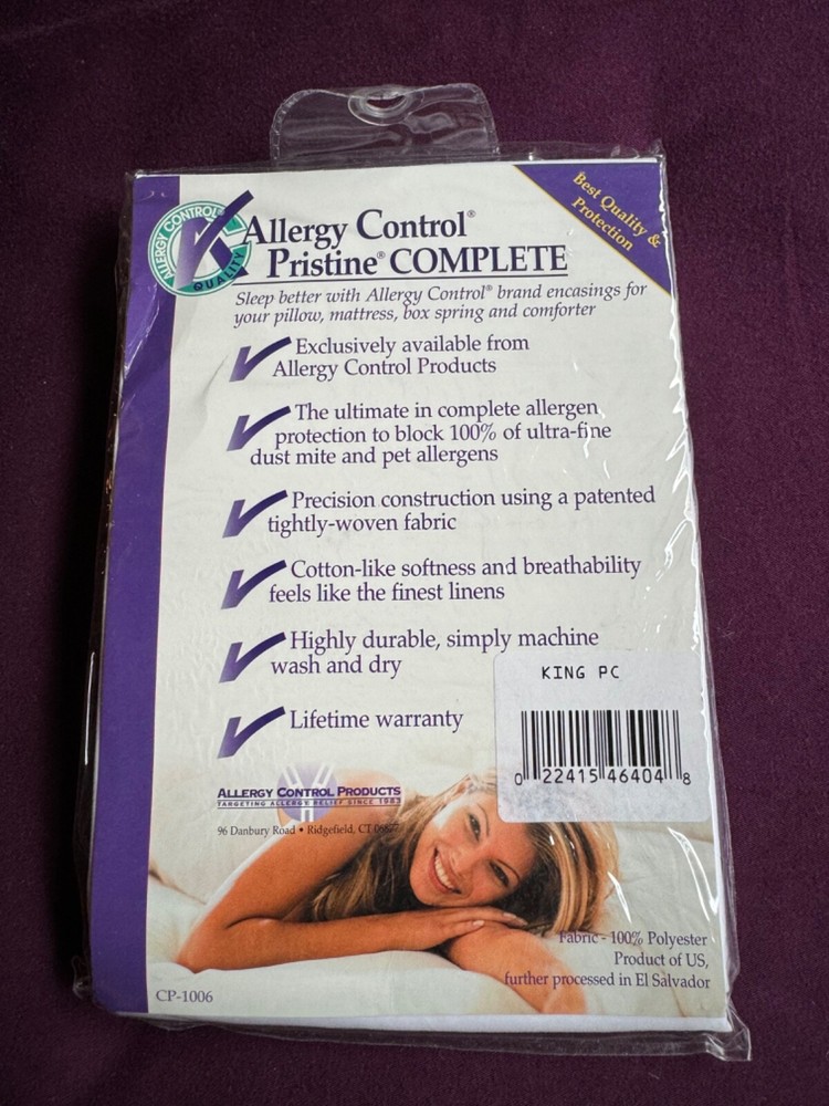 allergy Control Pristine Complete king size pillowcase