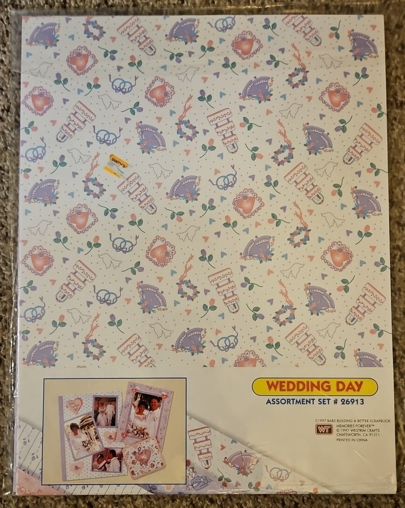 Memories Forever Printed Paper Coordinated Theme Pack Wedding Day NIP