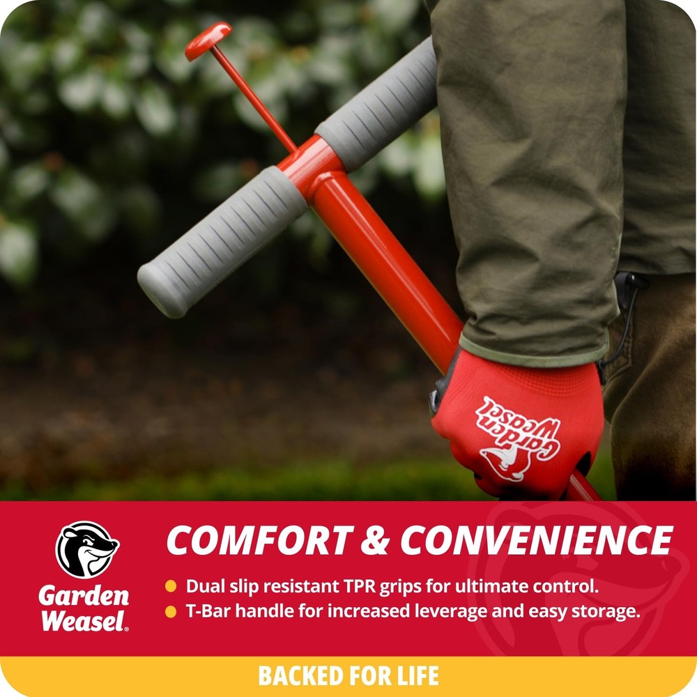 Garden Weasel WeedPopper Step & Twist - Long Handle | Easy Weeding and Puller...