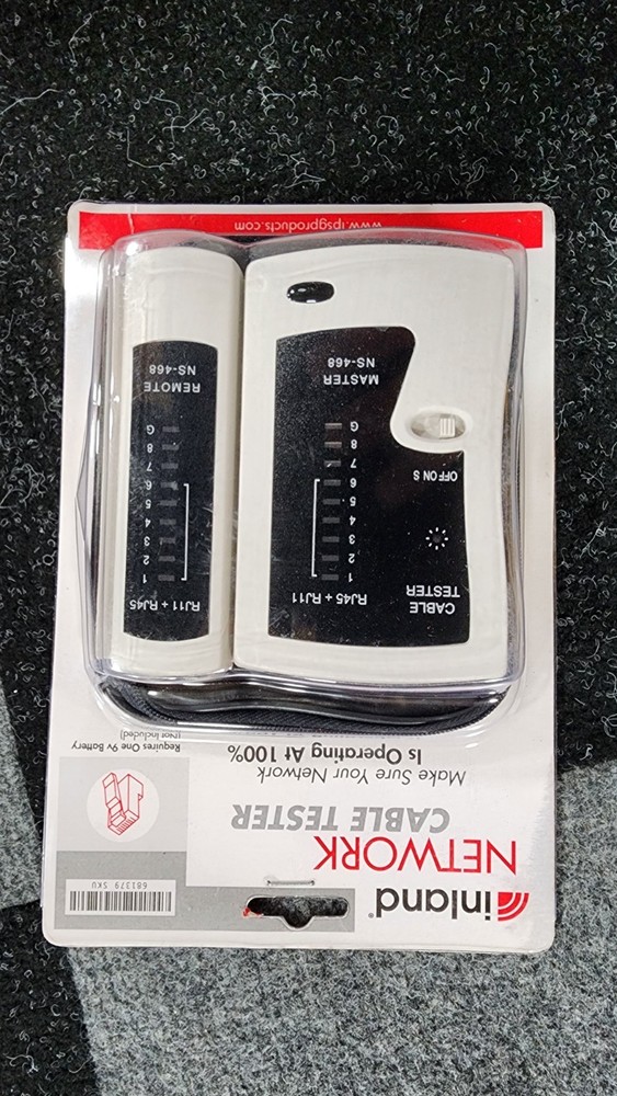 Inland Network Cable Tester With Case New Sealed
