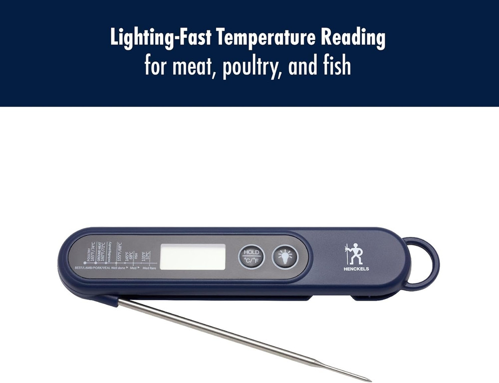 HENCKELS Meat Digital Thermometer, Instant Read BBQ Thermometer with Foldable Pr