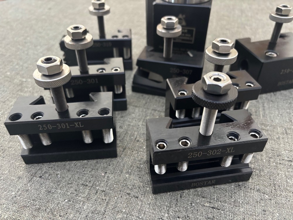 10pc WEDGE TYPE, CXA 250-300 QUICK CHANGE TOOLPOST SET, CLAUSING, REPUBLIC LAGUN