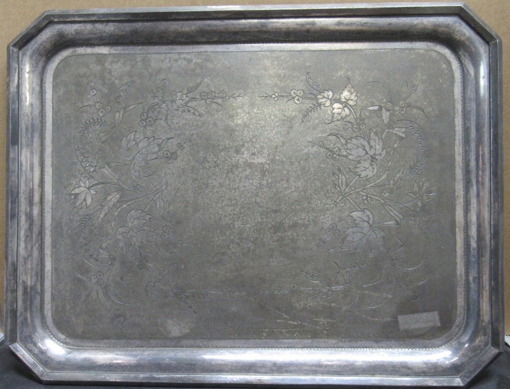 VICTORIAN SILVER PLATE TEA SET 5 PIECE MERIDEN 1880'S EX. CONDITION ENGRAVED