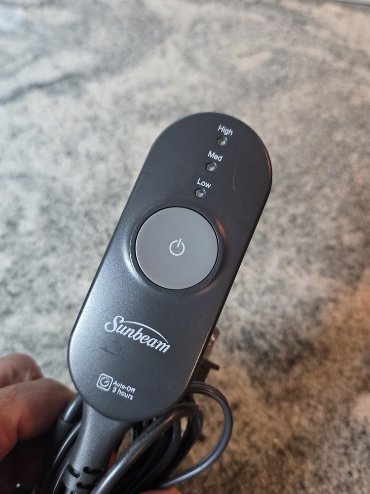 Sunbeam Heated Bedding Controller AA85 Gray 3-Hole Auto-Off 3 Hours Replacement