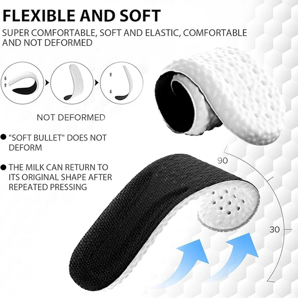 Memory Foam Shoe Insoles Shock Absorption Inserts Cushion Replacement Insoles