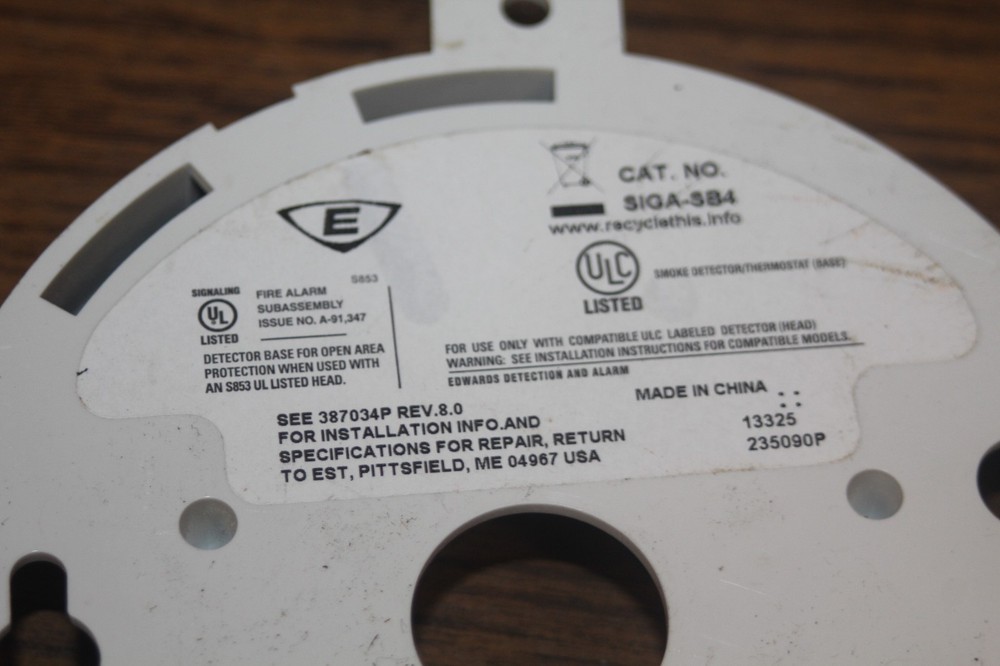 Edwards EST SIGA-SB4 Detector Mounting Base