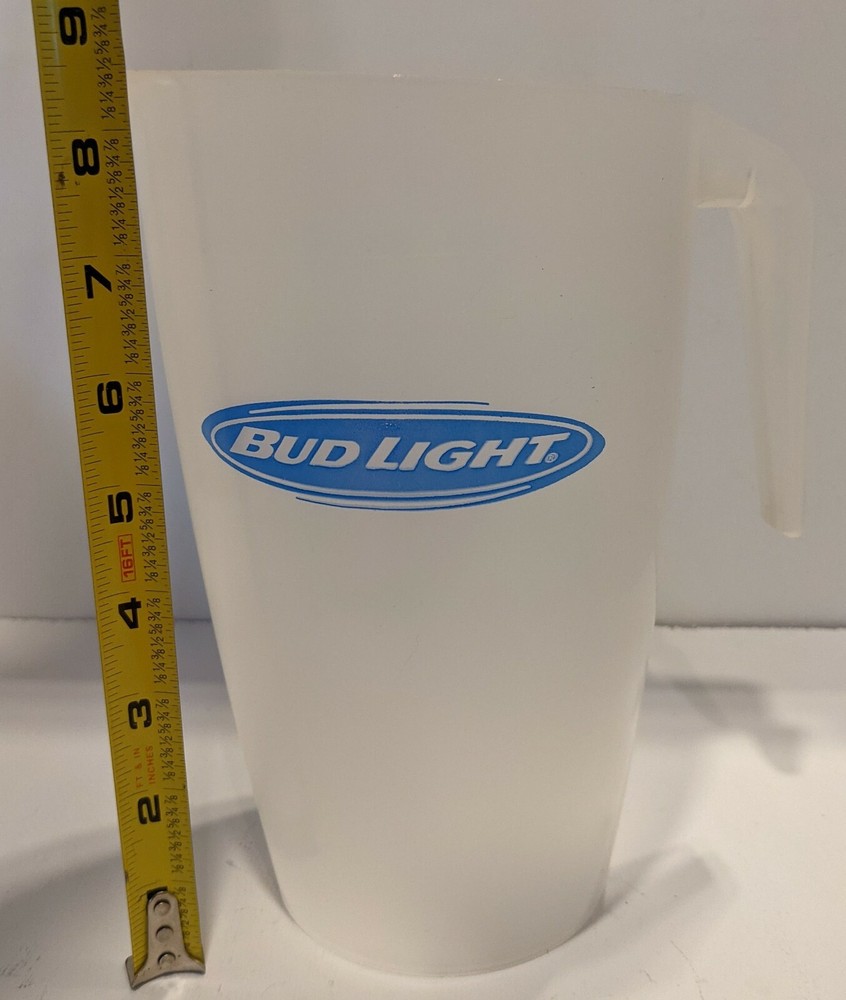Vintage Plastic Bud Light Beer Serving Pitcher Large New