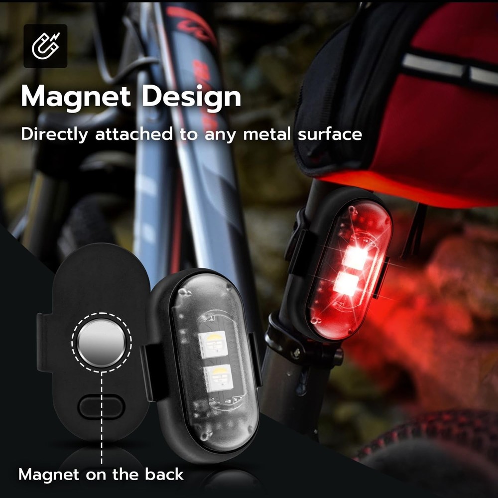 Versatile 4PCS LED Strobe Lights - Rechargeable, Waterproof with Remote Control