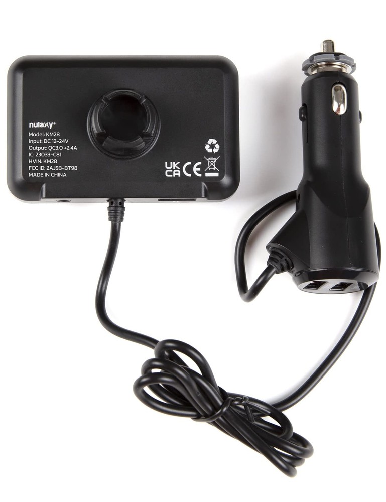 Nulaxy Bluetooth FM Transmitter for Car, Wireless Car Small Black