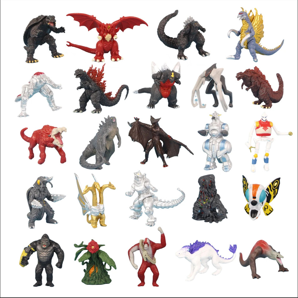 24pc Godzilla King Kong Action Figure Set - 17cm Model Toy Collection