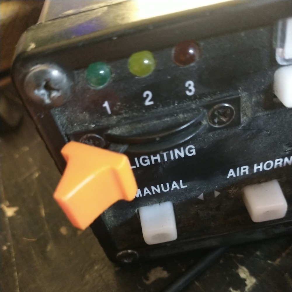Replacement knob for Code3 model 3892L6 slide switch 3d printed set of 5 orange