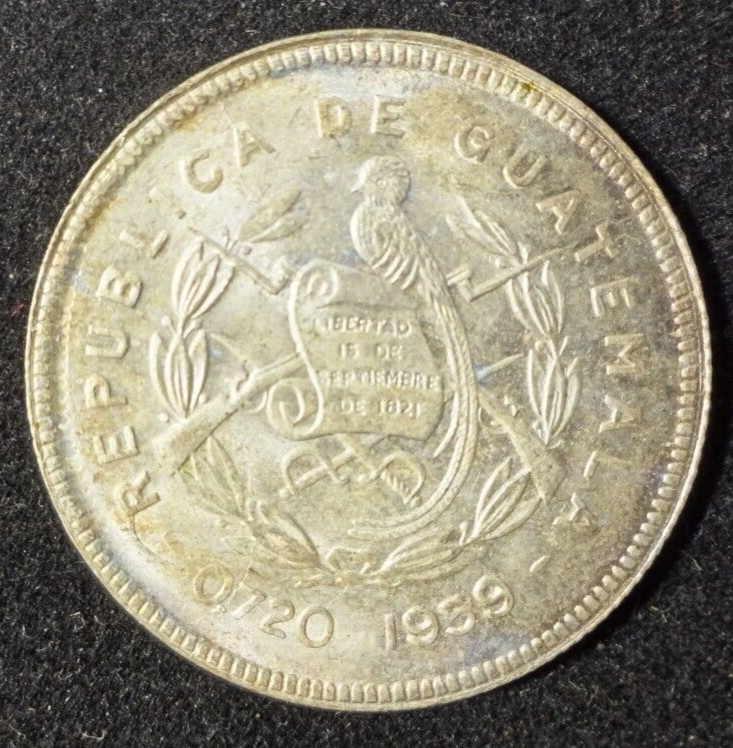 1959 25 Centavos Guatemala