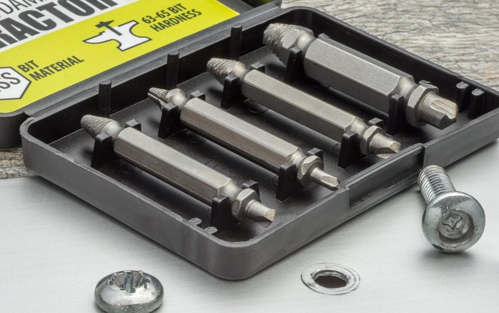 Sona Enterprises 4pc Extractor Set For Damaged Screws In Case - 7594DSE