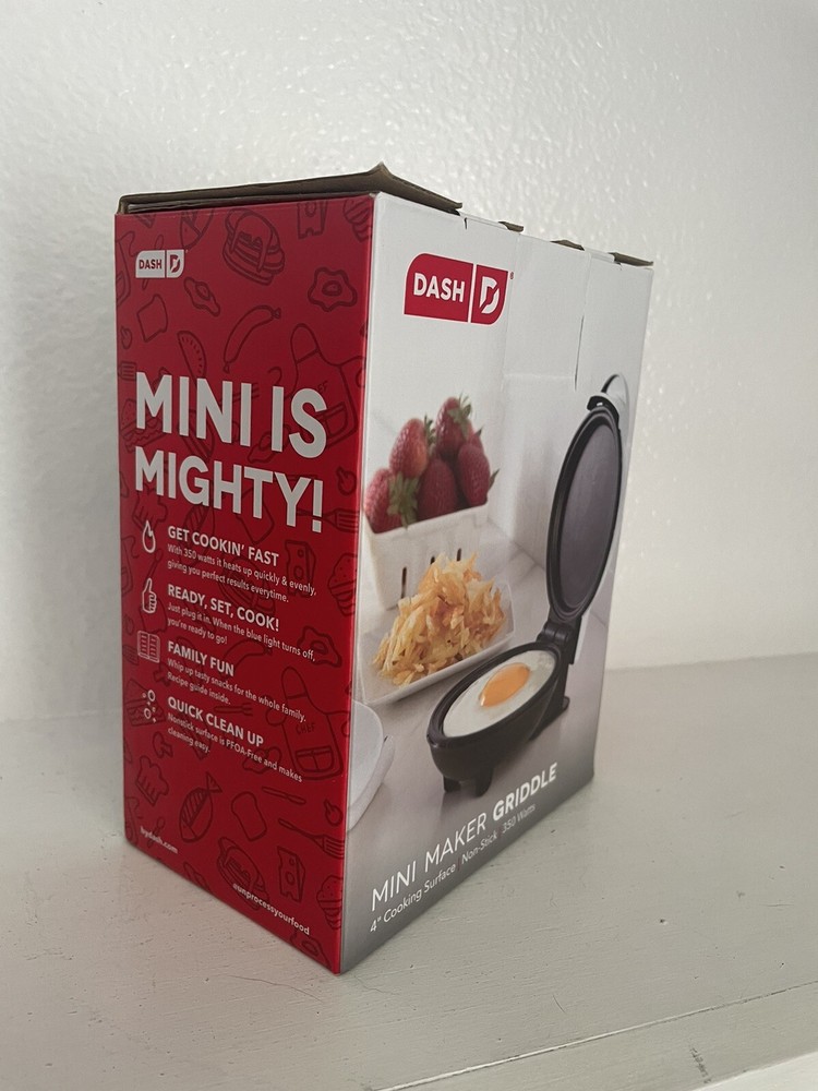 Dash DMS001WH Mini Maker Electric Round Griddle