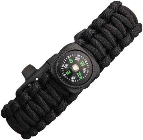 Explorer 7.5" Paracord Bracelet with Compass Hang Packaged
