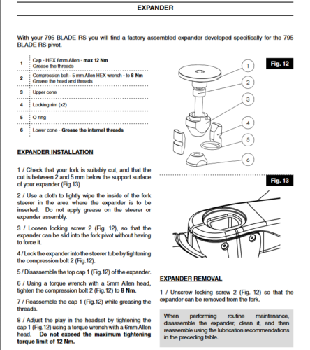 Look Replacement Fork Expander for 795 Blade RS #00023230