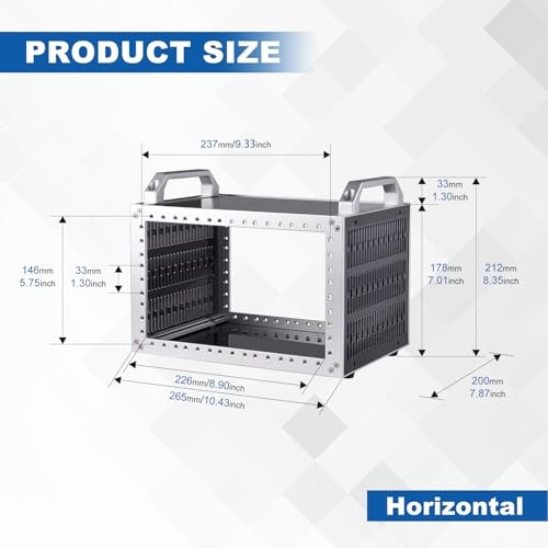 DeskPi RackMate TT Mini Server Cabinet for Mini PC, Network, Servers, Silver
