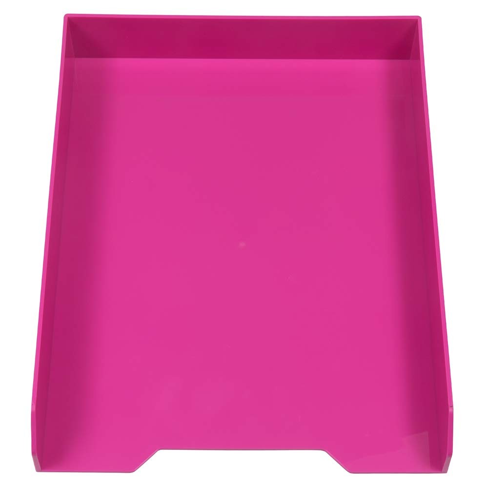 Stackable Paper Trays - Pink - Desktop Document, Letter, & File Organizer Tra...