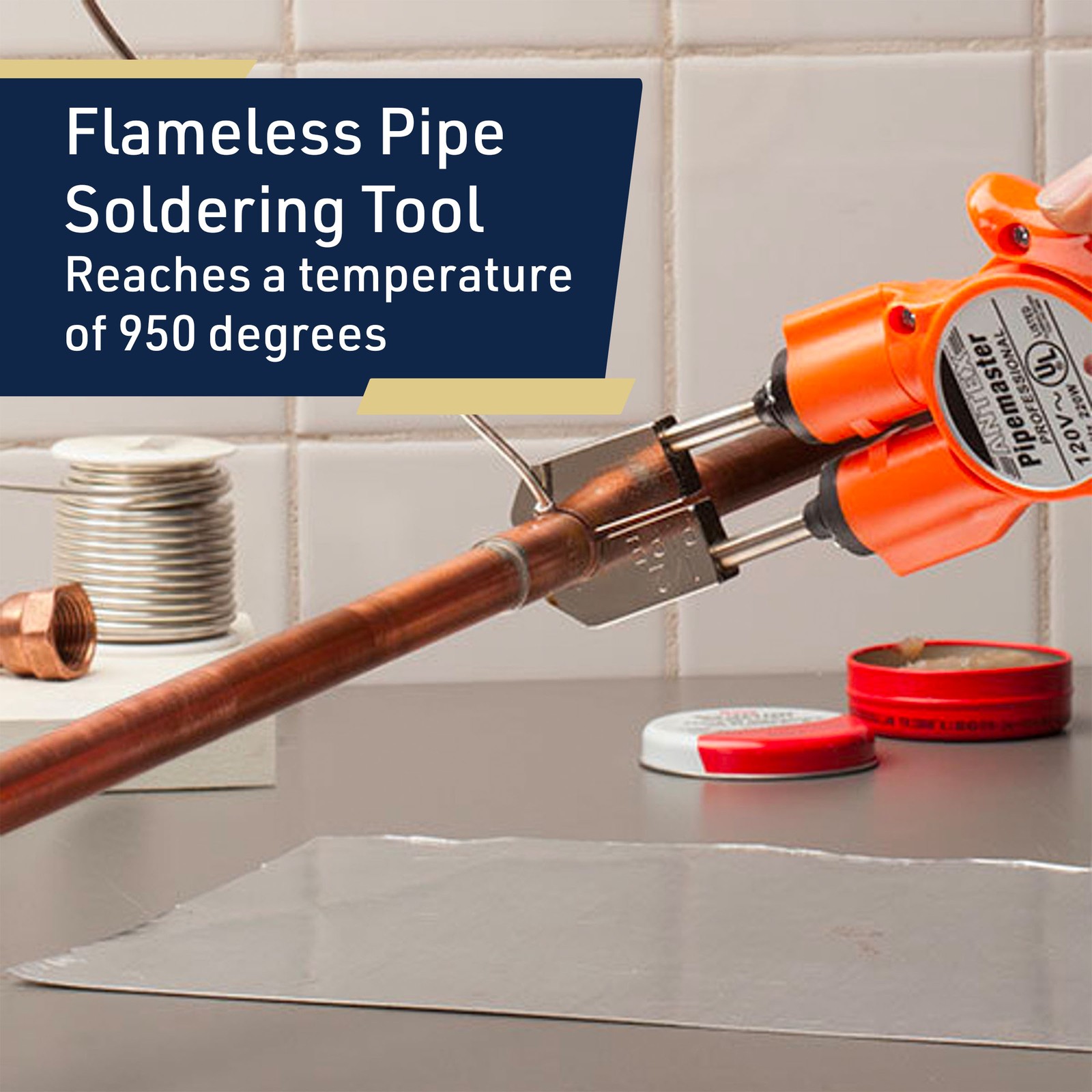 PipeMaster Professional Copper Pipe Soldering Tool Flame-Free Copper Torch