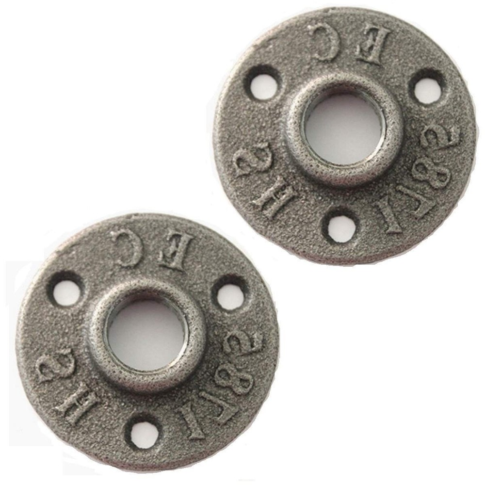 2Pack Inch Floor Flange Cast Iron Pipe Threaded Fitting 3/4 inch