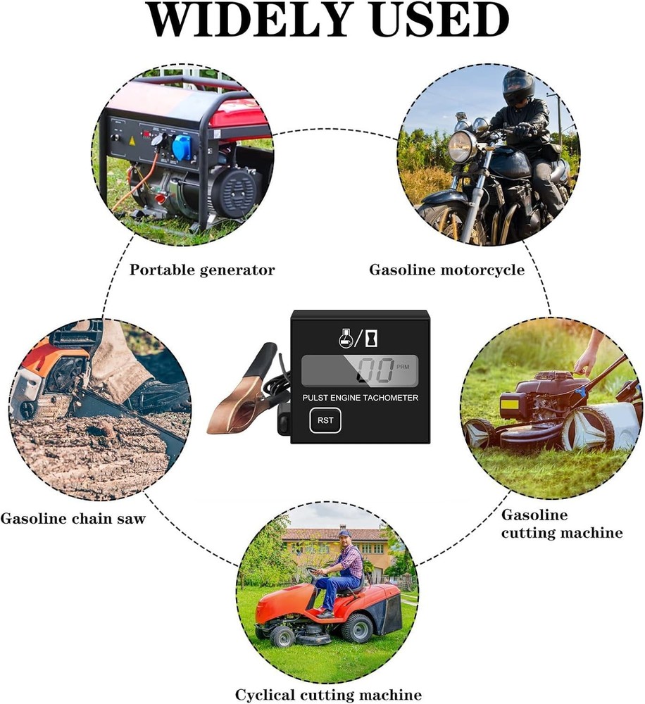 Digital Tachometer Small Digital Engine Tachometer Inductive Tachometer Digit...