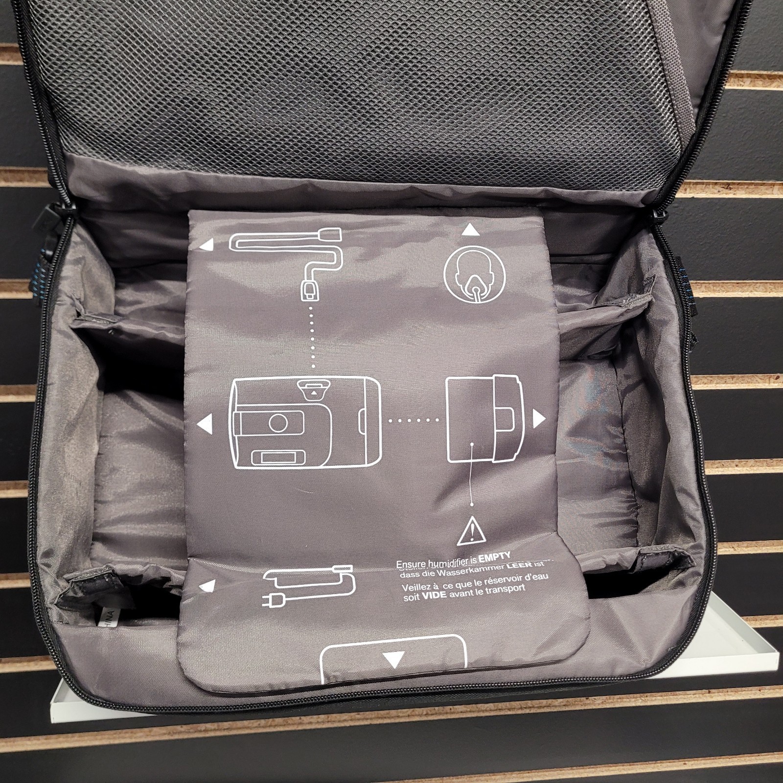 ResMed Airsense 11 Padded CPAP Carry Case W/ Shoulder Strap Gray Travel Bag