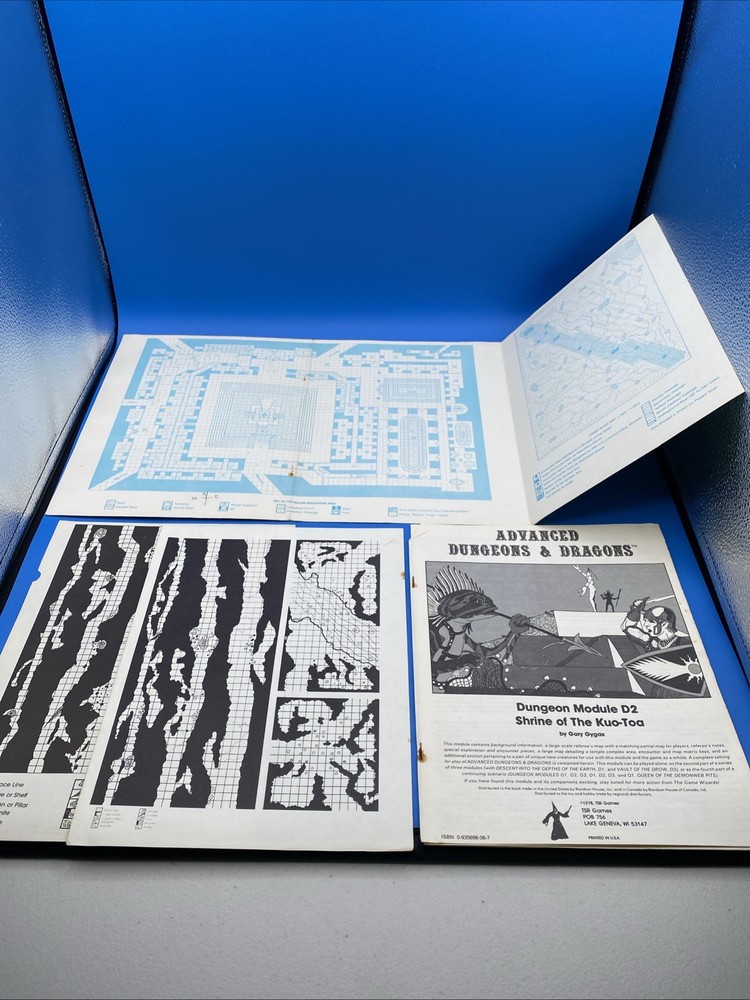 ADVANCED DUNGEONS & DRAGONS DUNGEON MODULE D1 D2 D3 COMPLETE MODULE SET TSR 1978