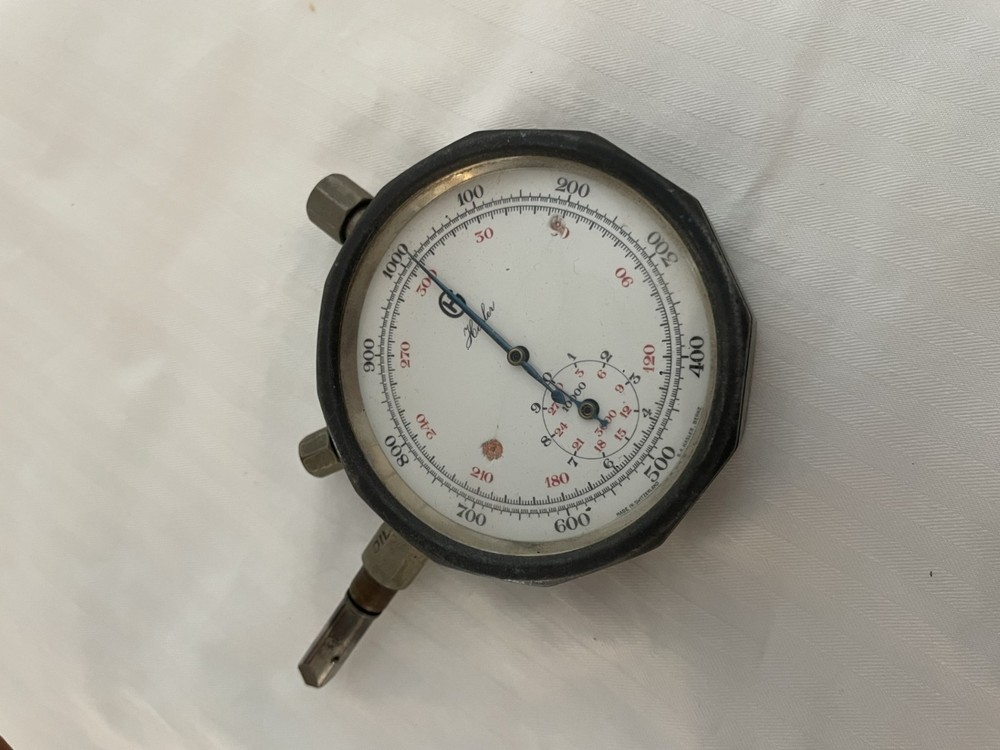 Antique Compteur Hasler Hand Tachometer / Speed Indicator