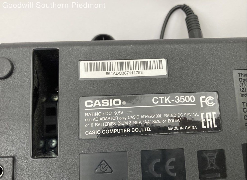 Casio CTK-3500 Portable Electronic Keyboard - Tested