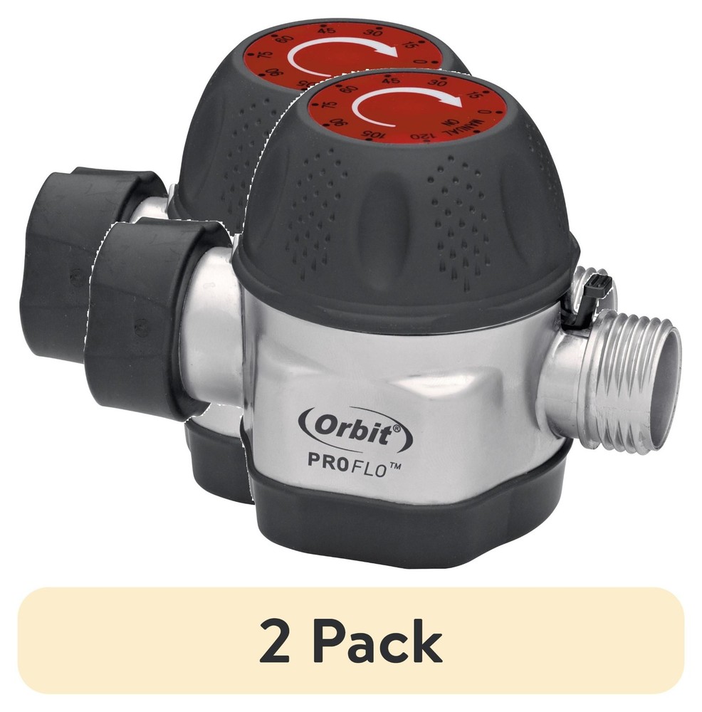Orbit 2 Pack Manual Irrigation Program Controller Outdoor Metal Sprinkler 2 Pack