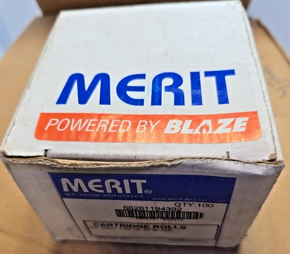 Merit 3/4" x 1-1/2" x 1/8" Cartridge Roll CR Straight Half Glued Pencils 100pk