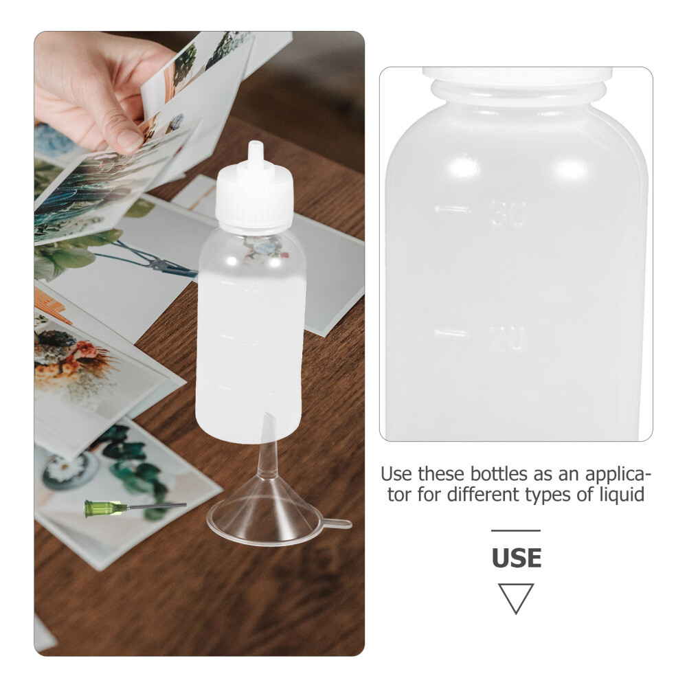 1 Set Applicator Bottles Reusable Needle Bottles Portable Tip Bottles