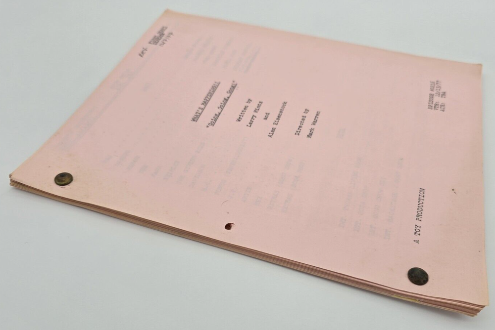 WHAT'S HAPPENING!! / Larry Mintz 1977 TV Script, "Going, Going, Gong"