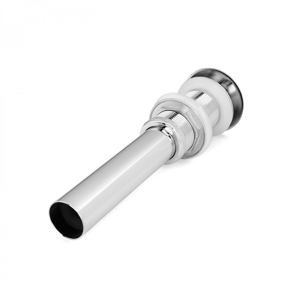 Chrome Pop-up Drain without Overflow w/Mounting Ring Renovators Supply