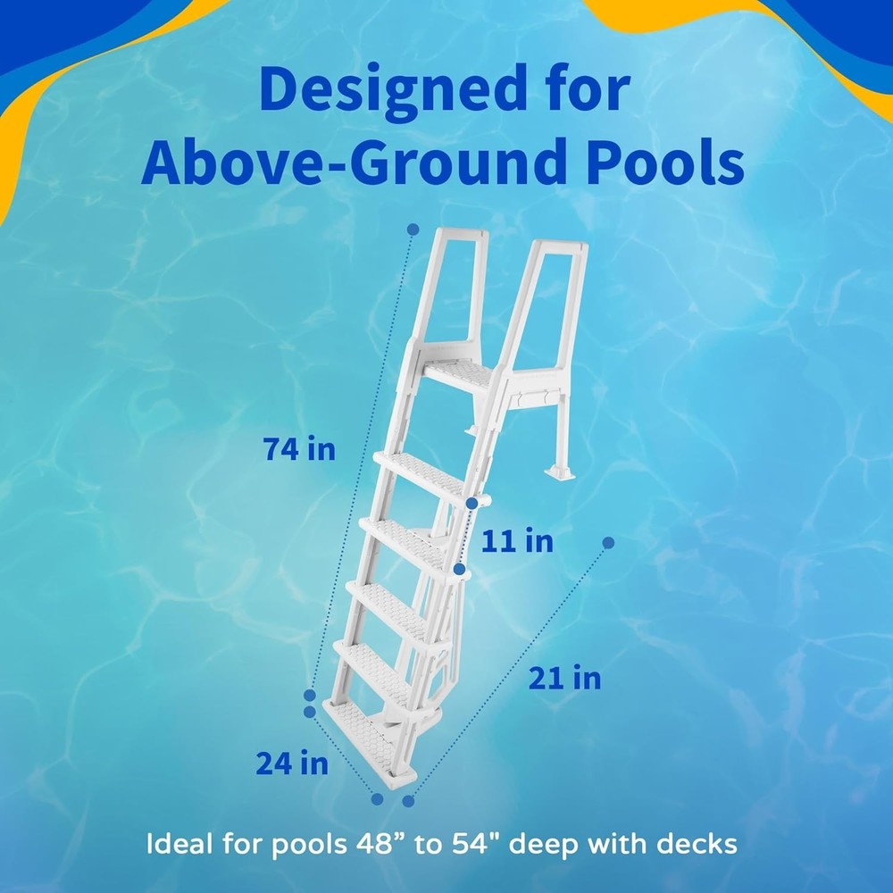 NE1175 Heavy Duty In-Pool Ladder - White
