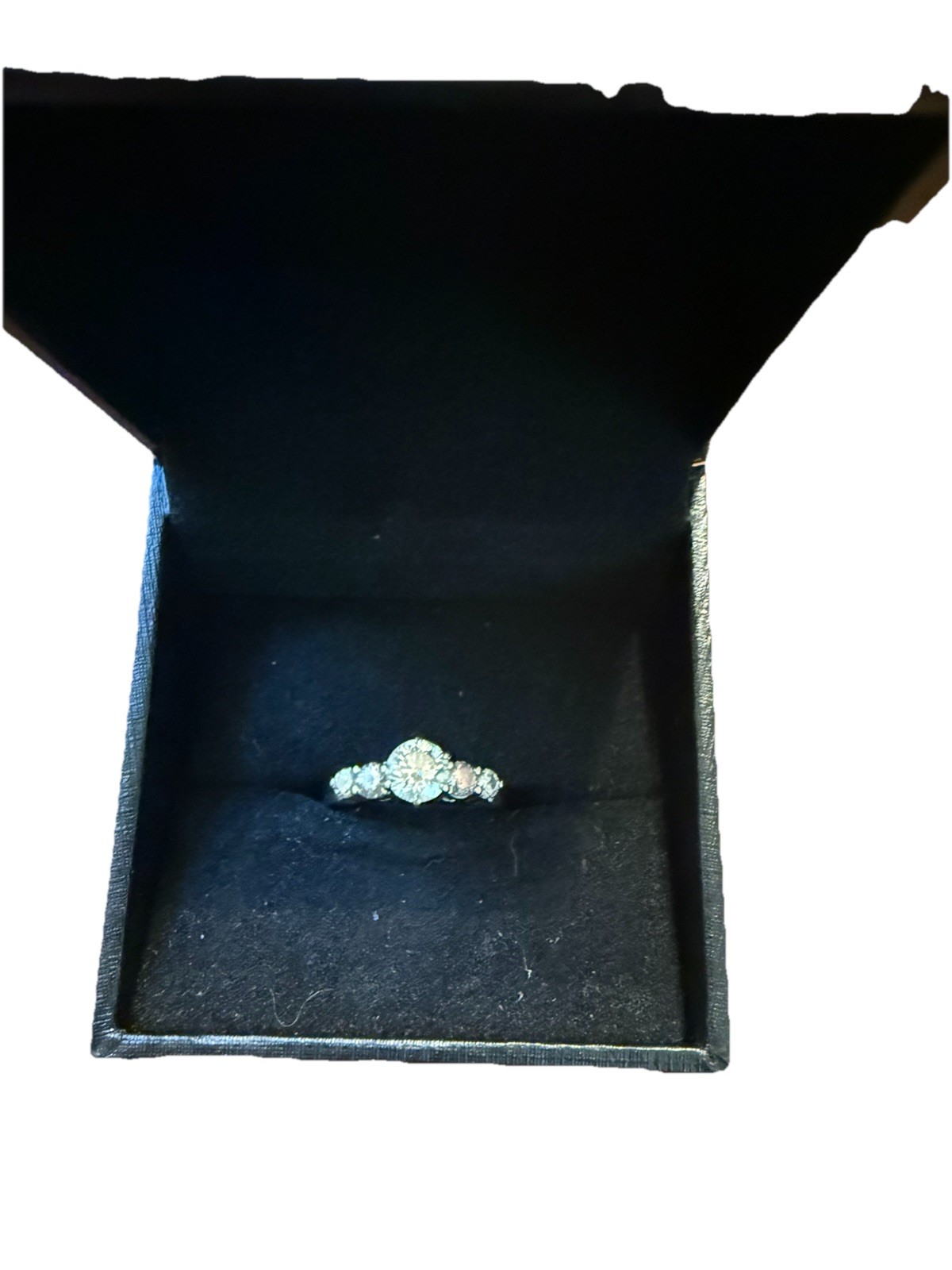 White Gold Diamond Engagement Wedding Ring Set 0.90ct Round SI1 O-P UGS EGL- 7.5