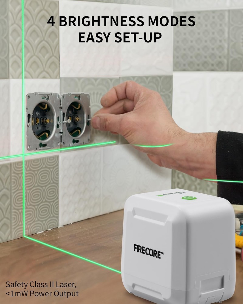 Firecore Laser Level with Tripod, Self Leveling Green Beam