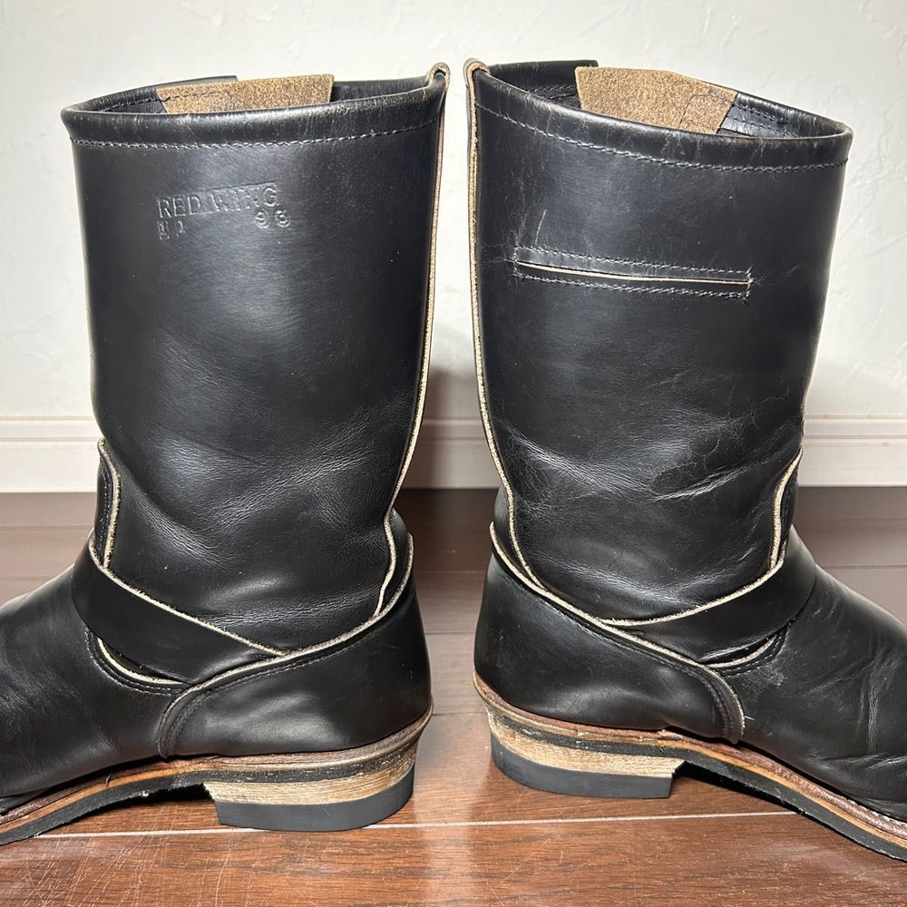 RedWIng Boots 8270 Leather Black Engineer Boots Size 9D