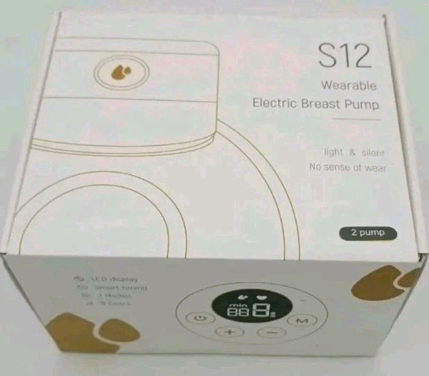 Wearable Electric Breast Pump Light and Efficient 2 pcs Model S12 New